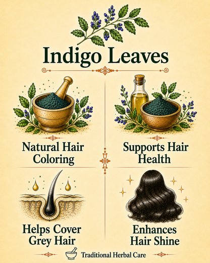 Henna, Indigo & Amla Powder Combo — For Natural Hair Colour & Shine.