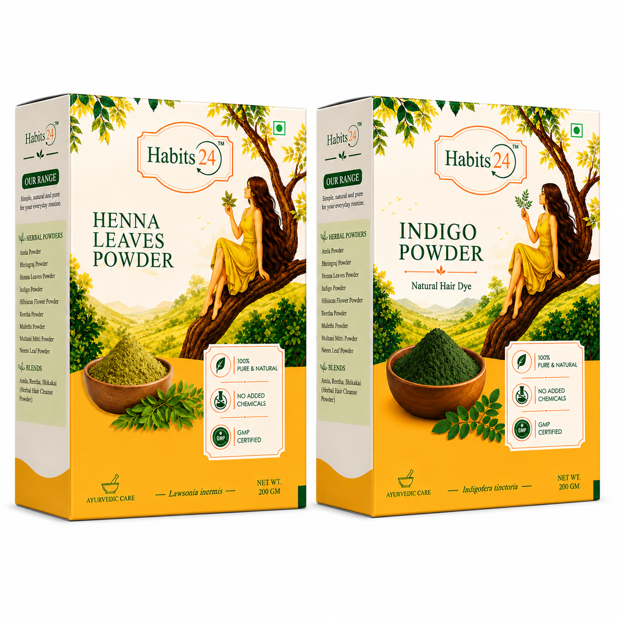 Henna & Indigo Powder Combo — For Natural Hair Colour