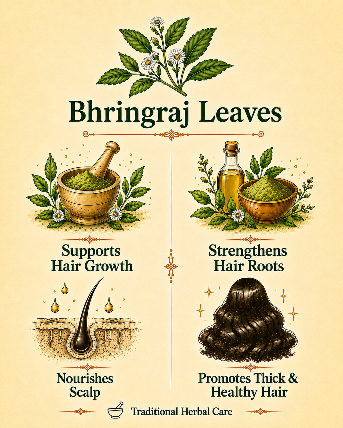 Herbal Hair Cleanse, Bhringraj & Hibiscus Powder Combo — For Hair Growth & Natural Shine