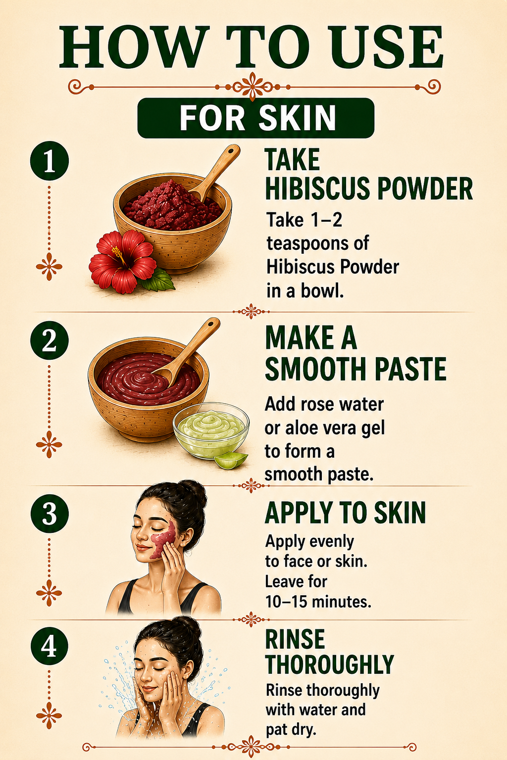 Hibiscus Flower Powder — For Hair & Skin