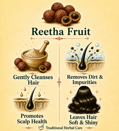 Reetha Powder — Soapnut Natural Hair Cleanser