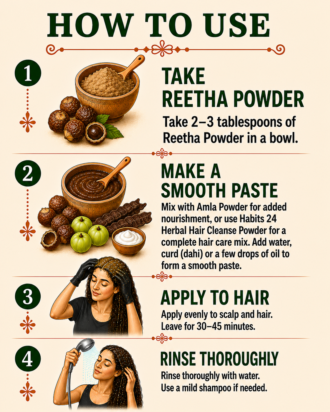 Reetha Powder — Soapnut Natural Hair Cleanser