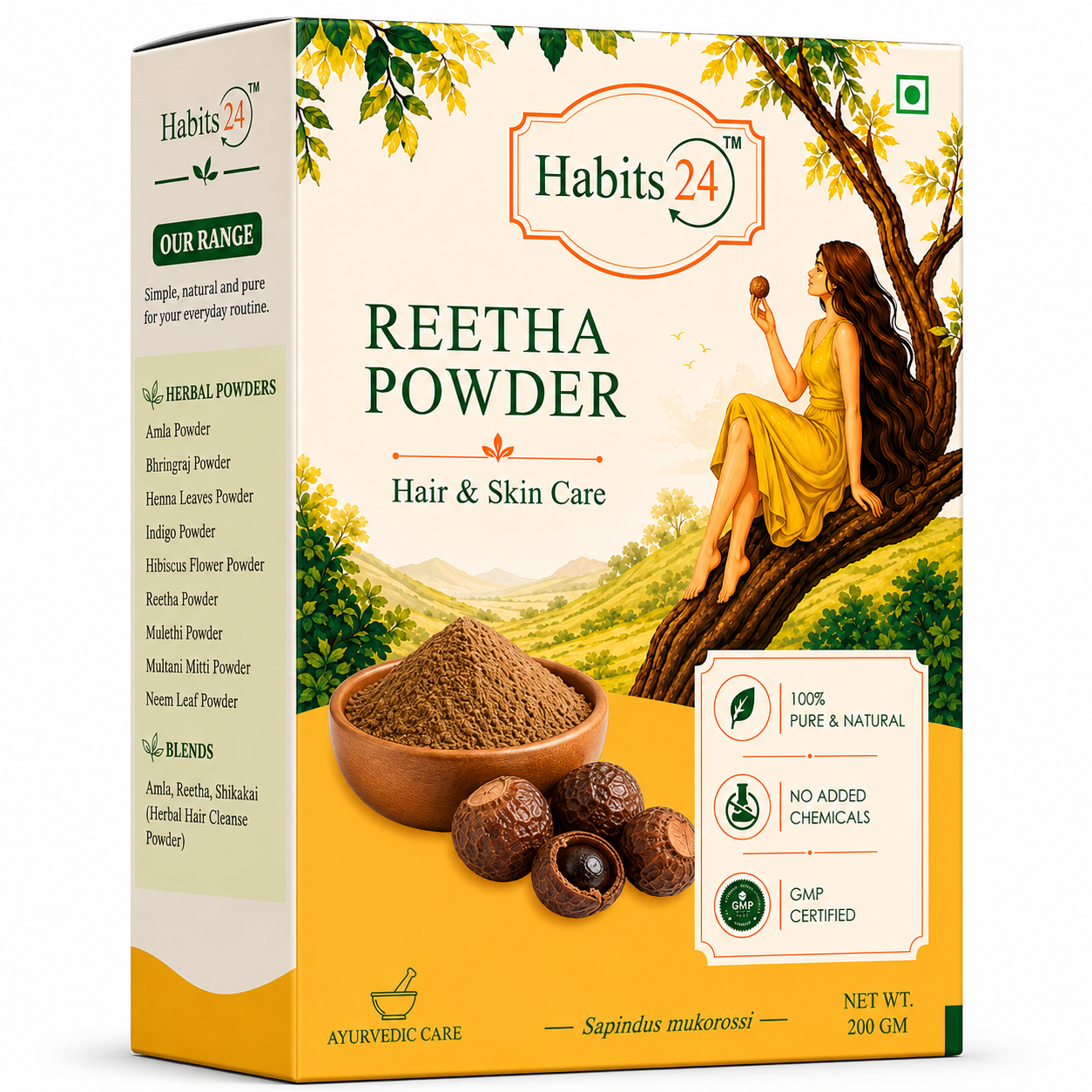 Reetha Powder — Soapnut Natural Hair Cleanser