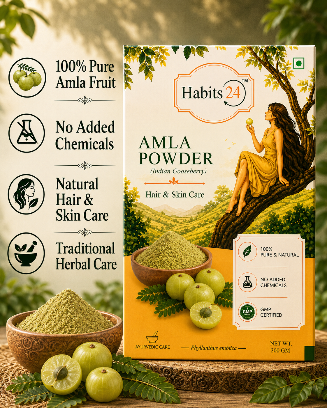 Amla Powder — For Hair Growth & Natural Shine